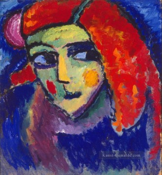  Alexej Malerei - blasse Frau mit roten Haaren 1912 Alexej von Jawlensky